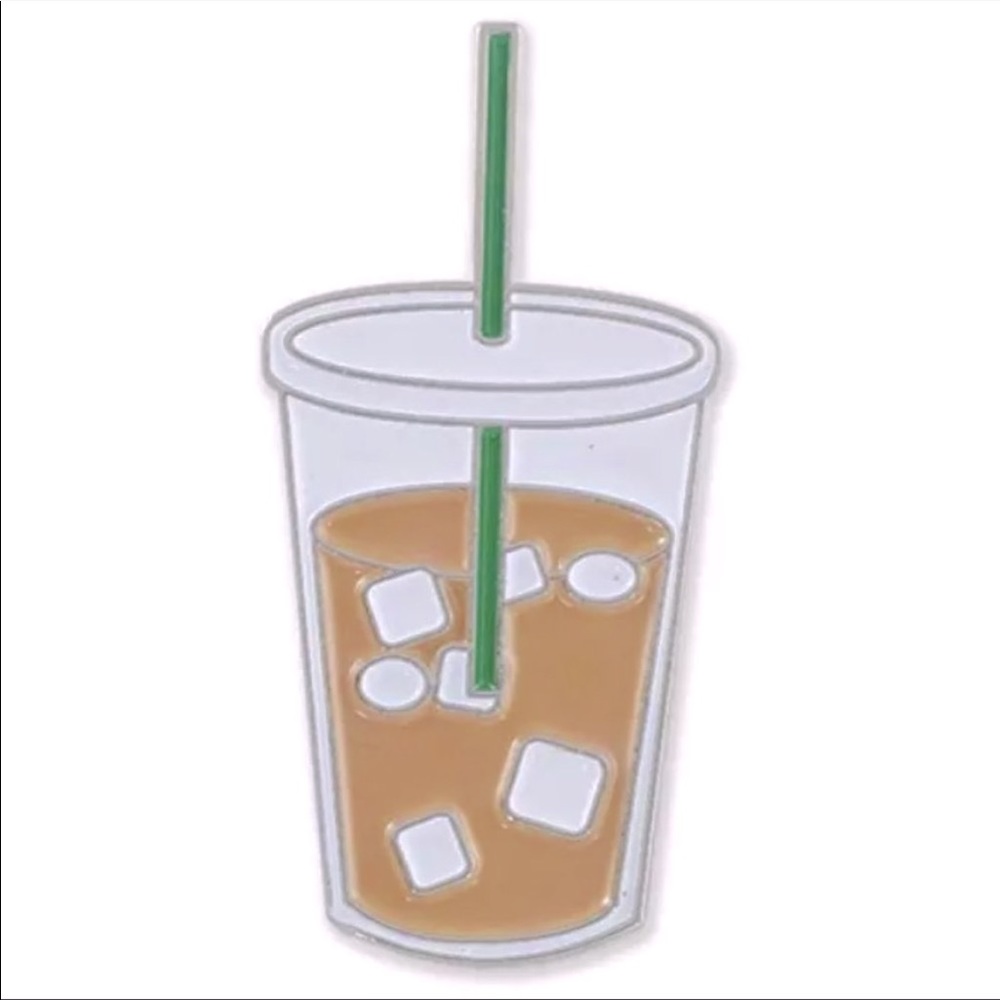 Iced Coffee Enamel Pin